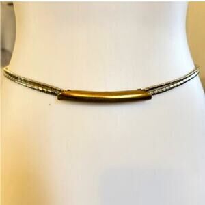 Vintage Judith Leiber Snake Chain Bar Belt – 70s- early 1980s, Rare, signed.